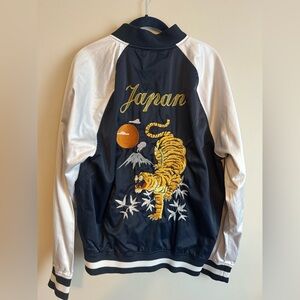 H&M Divided Tiger Embroidered Japan Sukajan Bomber Jacket Large retro